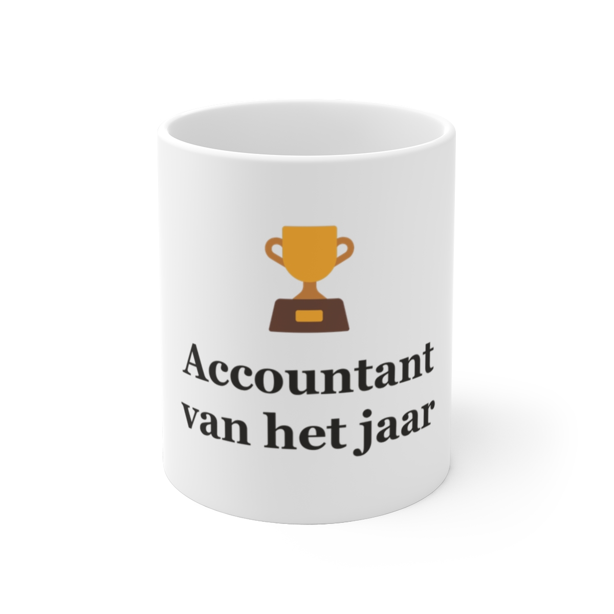 Mok met tekst “Accountant van het jaar” — cadeau voor een accountant
