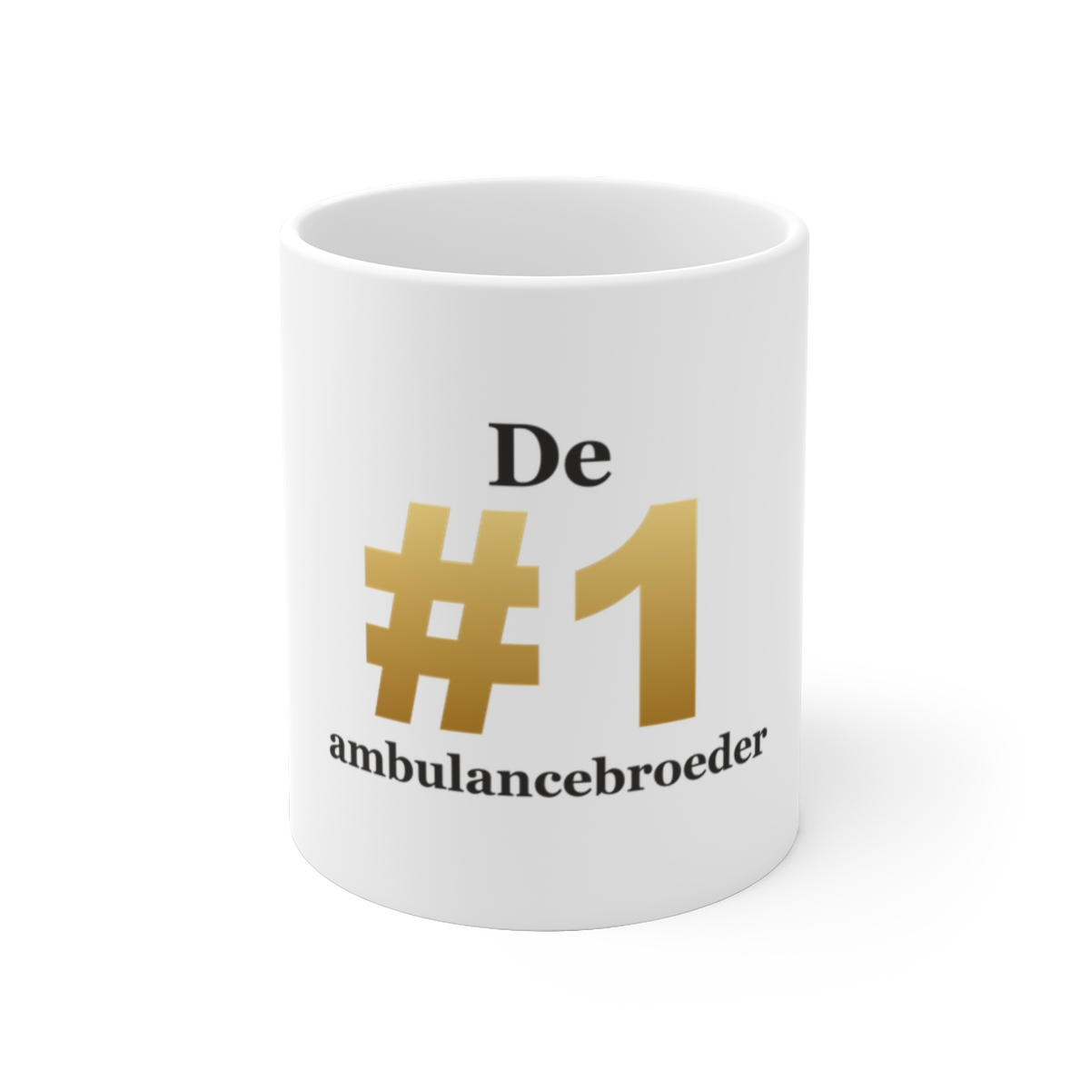 Mok met tekst “De #1 ambulancebroeder” — cadeau voor een ambulancebroeder