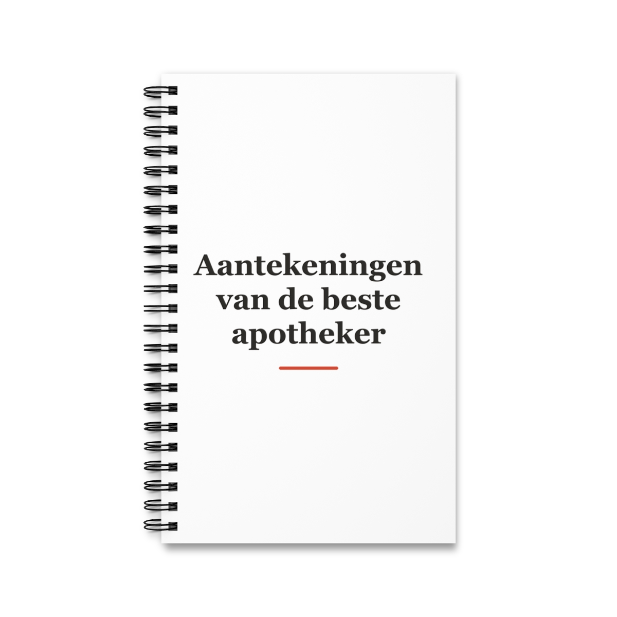 Notitieboek met tekst “Aantekeningen van de beste apotheker” — cadeau voor een apotheker
