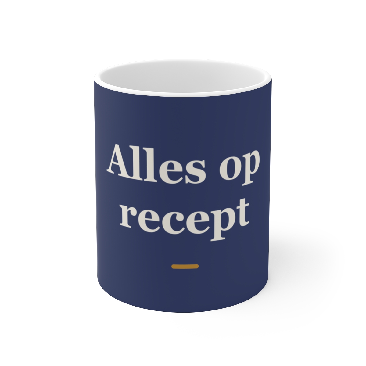 Mok met tekst “Alles op recept” — cadeau voor een apotheker