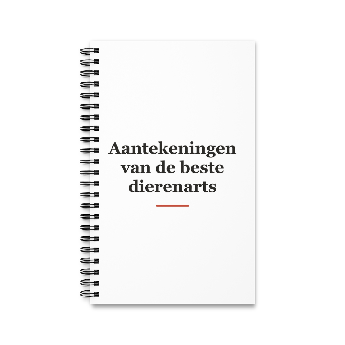 Notitieboek met tekst “Aantekeningen van de beste dierenarts” — cadeau voor een dierenarts