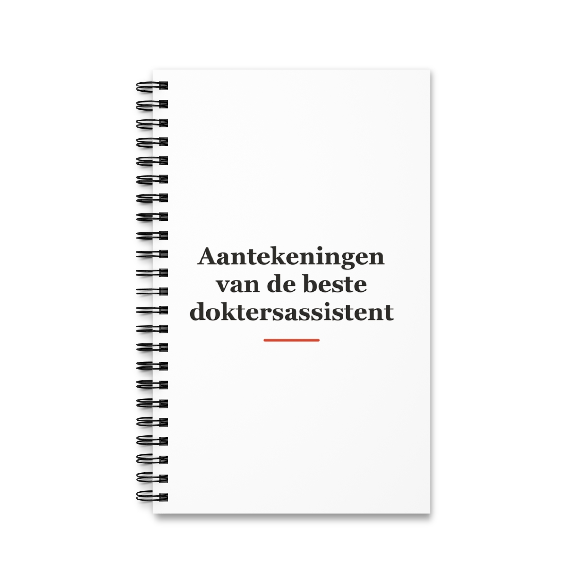 Notitieboek met tekst “Aantekeningen van de beste doktersassistent” — cadeau voor een doktersassistent