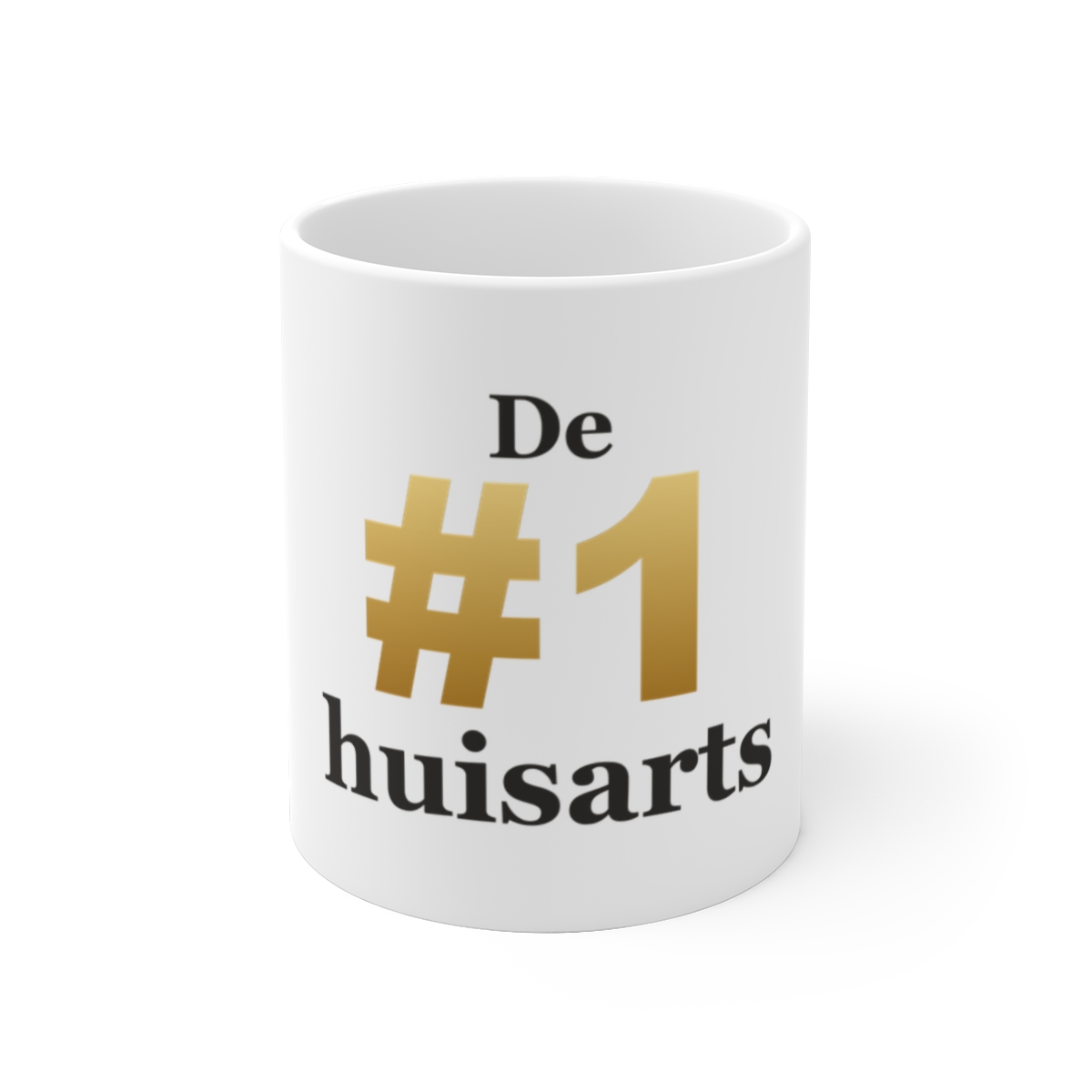 Mok met tekst “De #1 huisarts” — cadeau voor een huisarts