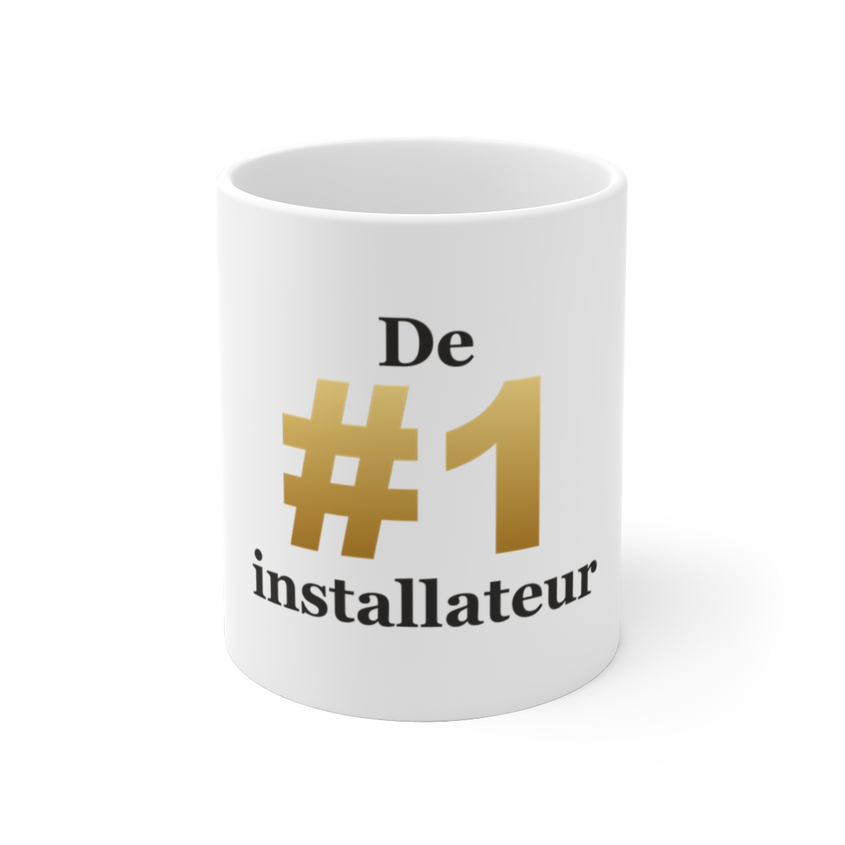 Mok met tekst “De #1 installateur” — cadeau voor een installateur