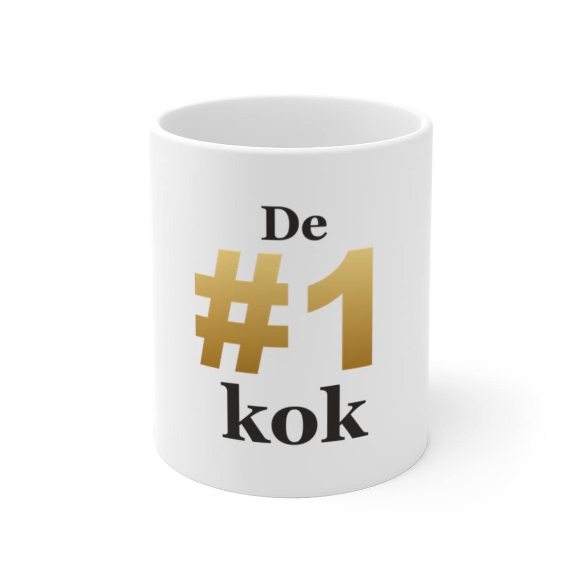 Mok met tekst “De #1 kok” — cadeau voor een kok
