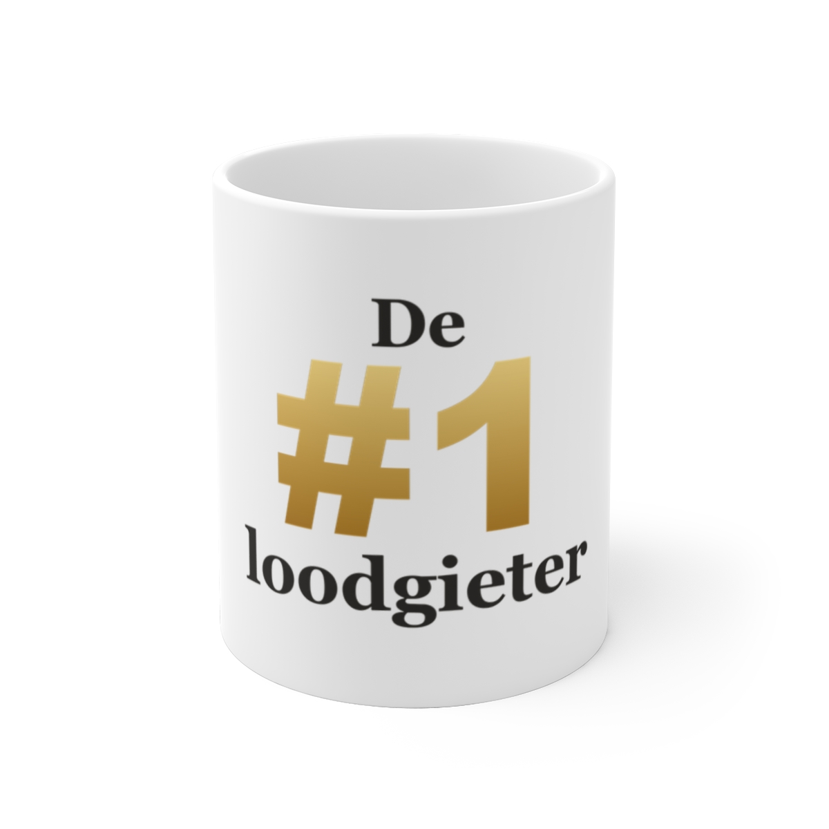 Mok met tekst “De #1 loodgieter” — cadeau voor een loodgieter