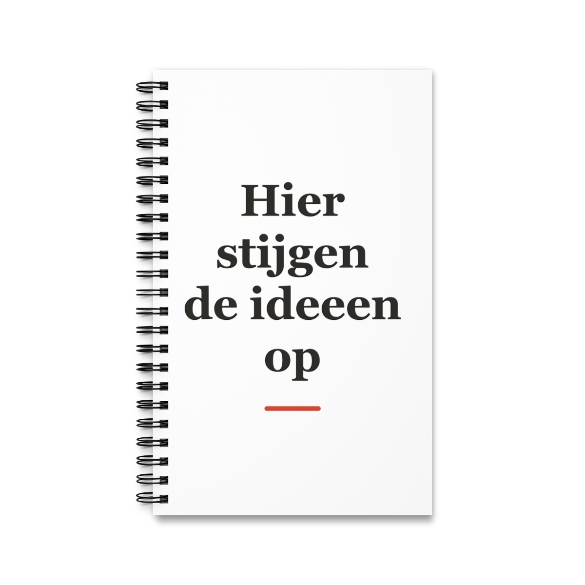 Notitieboek met tekst “Hier stijgen de ideeen op” — cadeau voor een piloot