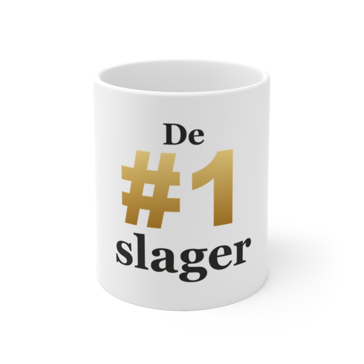 Mok met tekst “De #1 slager” — cadeau voor een slager