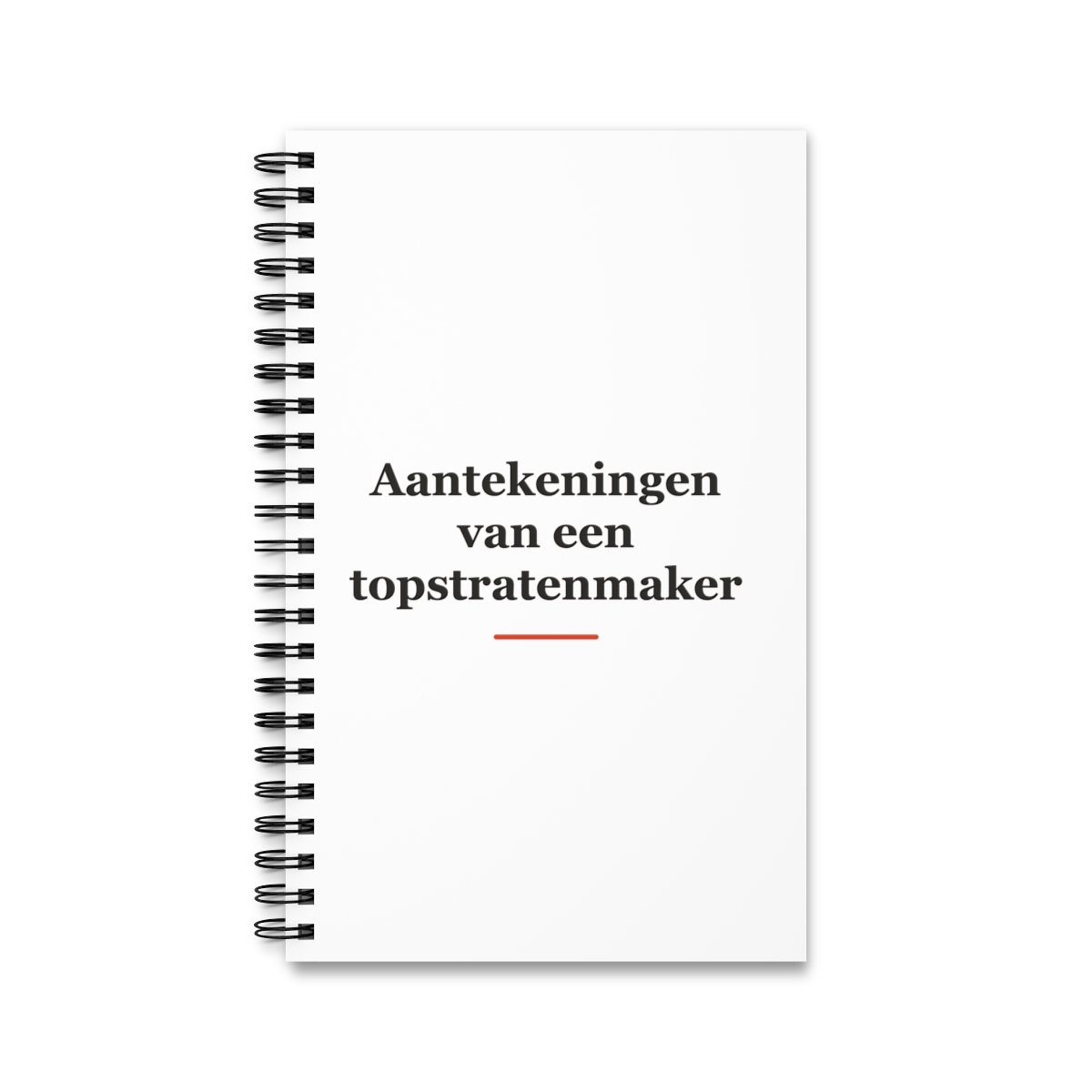 Notitieboek met tekst “Aantekeningen van een topstratenmaker” — cadeau voor een stratenmaker
