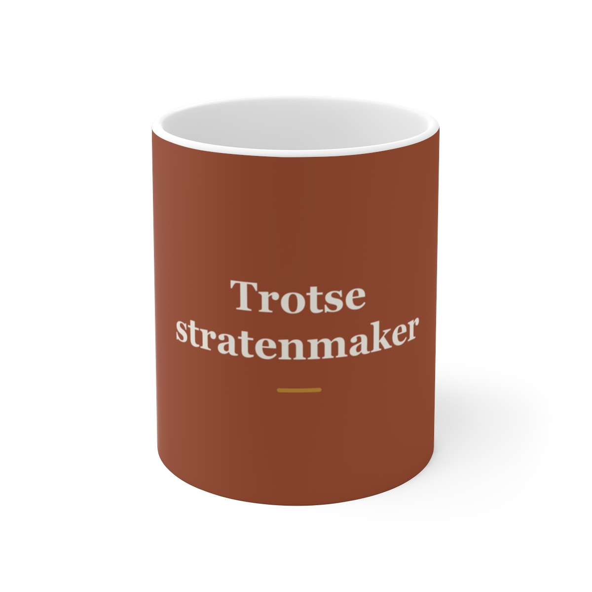 Mok met tekst “Trotse stratenmaker” — cadeau voor een stratenmaker
