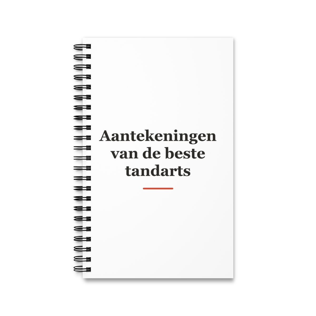 Notitieboek met tekst “Aantekeningen van de beste tandarts” — cadeau voor een tandarts