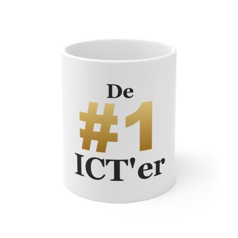 Mok met tekst “De #1 ICT'er” — cadeau voor een ICT'er