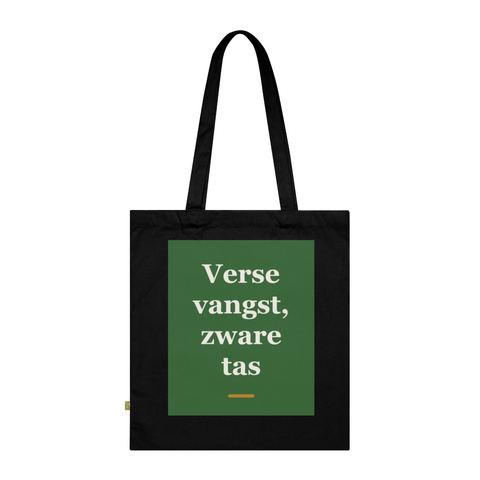 Tote bag met tekst “Verse vangst, zware tas” — cadeau voor een kok