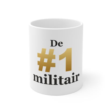Mok met tekst “De #1 militair” — cadeau voor een militair