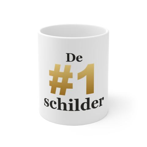 Mok met tekst “De #1 schilder” — cadeau voor een schilder