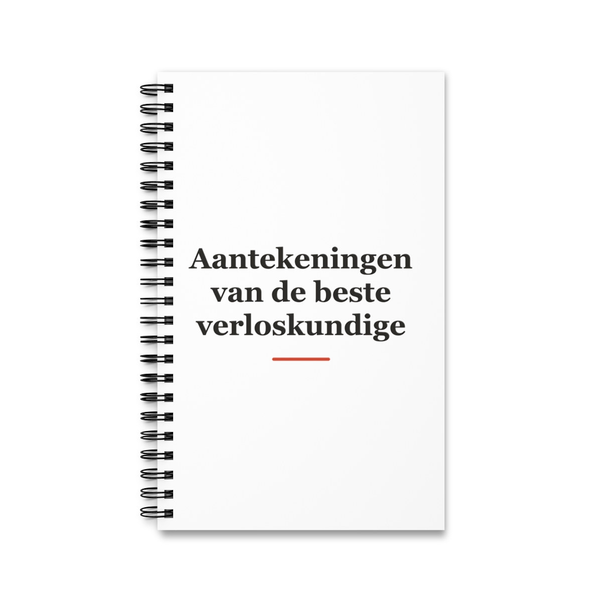 Notitieboek met tekst “Aantekeningen van de beste verloskundige” — cadeau voor een verloskundige