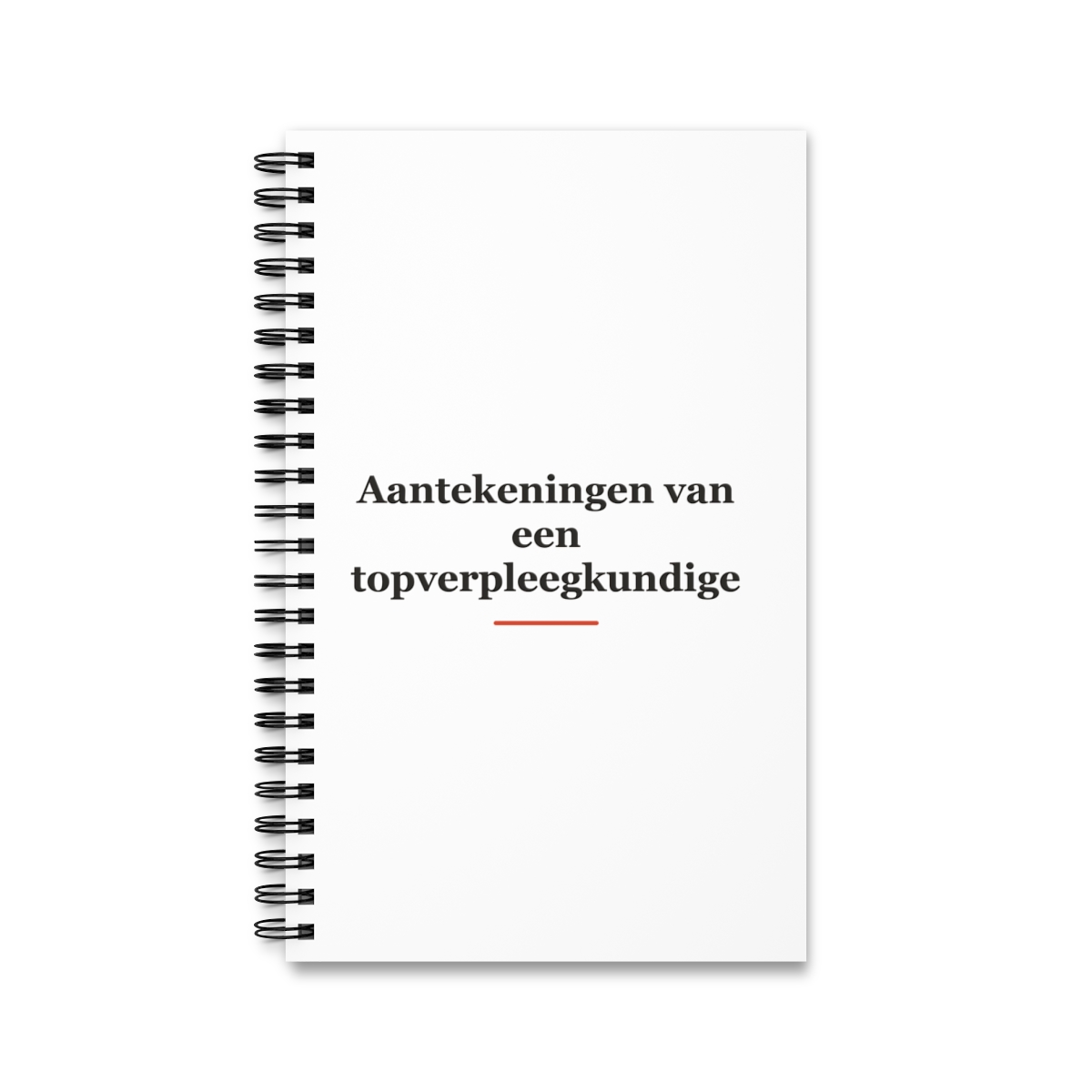 Notitieboek met tekst “Aantekeningen van een topverpleegkundige” — cadeau voor een verpleegkundige