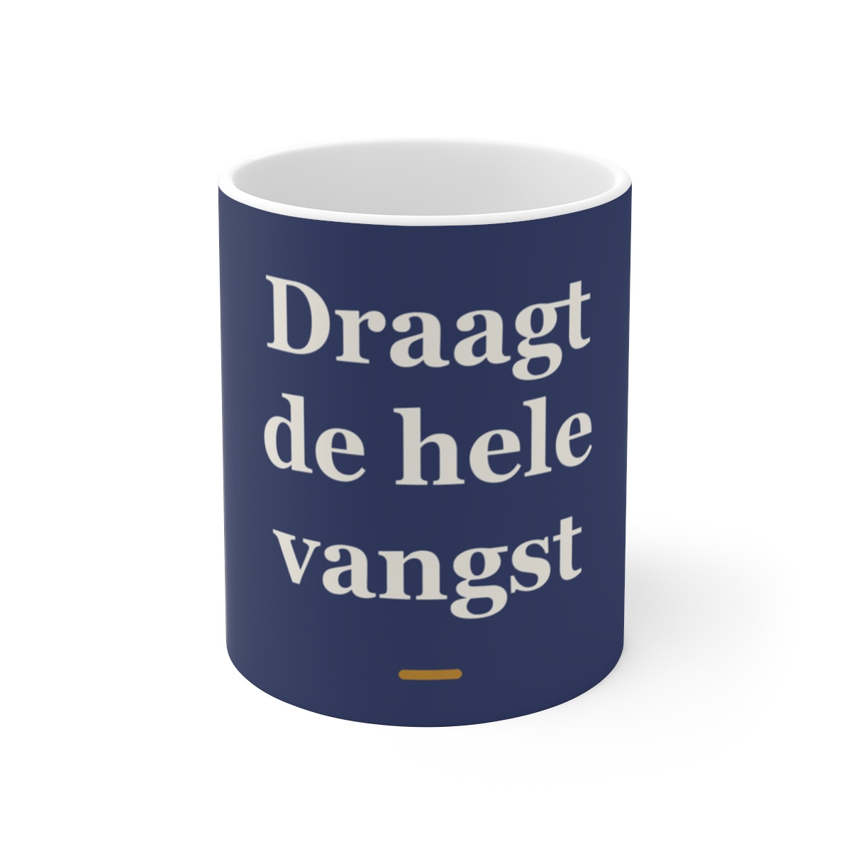 Mok met tekst “Draagt de hele vangst” — cadeau voor een visser