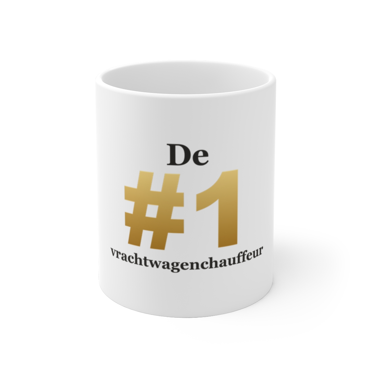 Mok met tekst “De #1 vrachtwagenchauffeur” — cadeau voor een vrachtwagenchauffeur